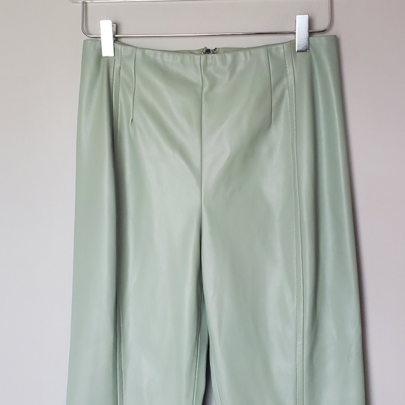 Free People Real Deal Slit Vegan Pants Seagrass 28 - Picture 10 of 11